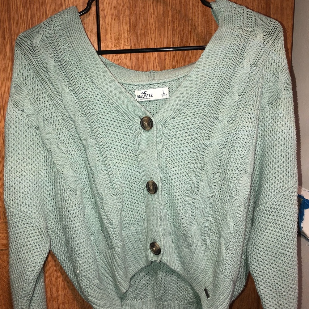 Cropped teal sweater size medium/large
